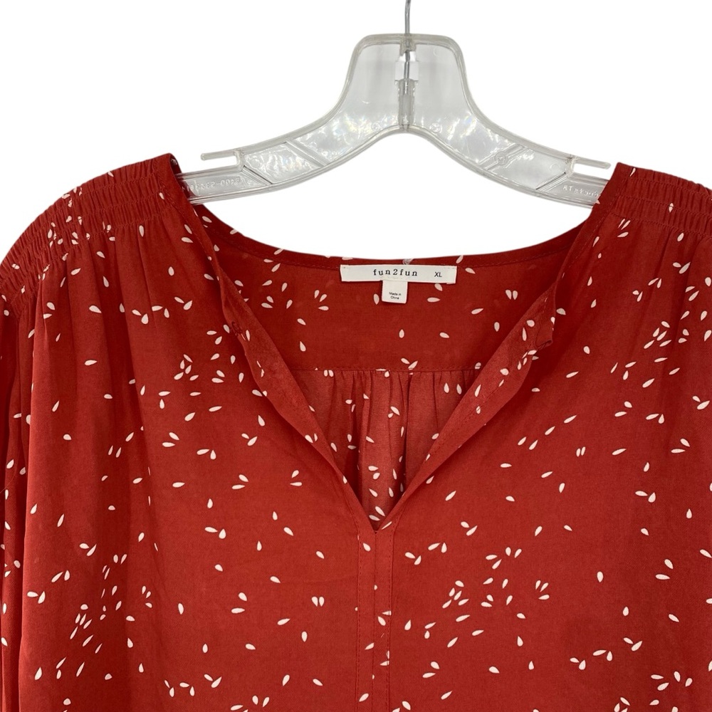 Fun2Fun Amiyah Tie Sleeve Blouse XL - Picture 5 of 10